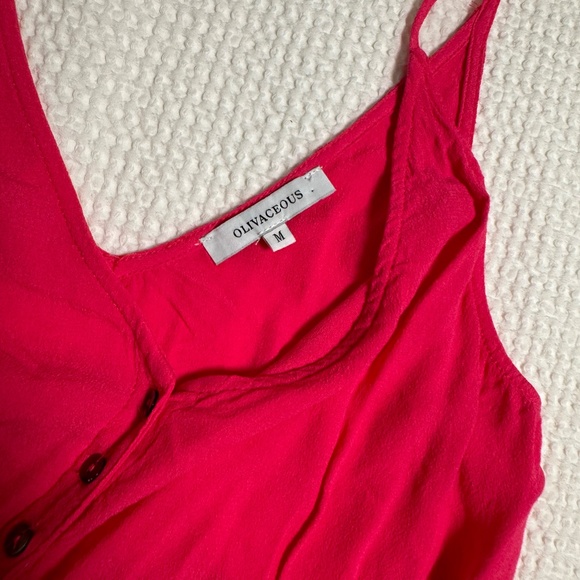 Pink Button Crop Top - Picture 2 of 2